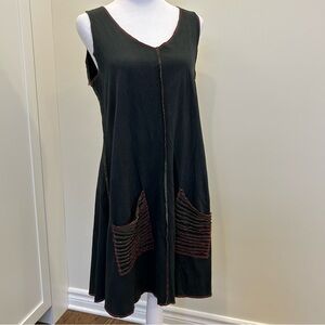 ARK Sleeveless Boho Chic Dress Blue/Black Womens L / XL